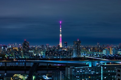 東京スカイツリー試験点灯