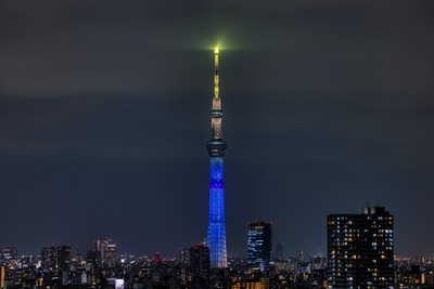 ソラカラちゃんをイメージしたライティング