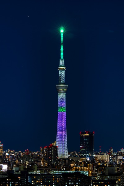 竈門禰豆子(かまどねずこ)をイメージした特別ライティング