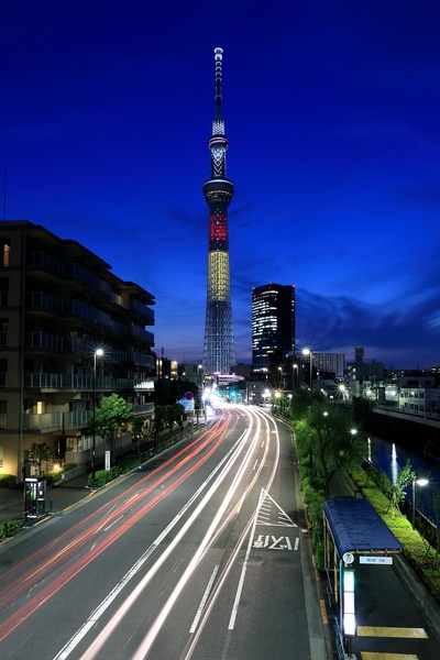 東京スカイツリー夜景「ベルギー国旗」