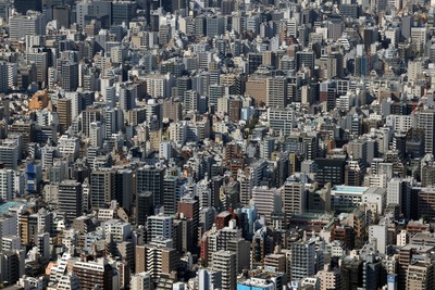 天望回廊から見た東京の街並み