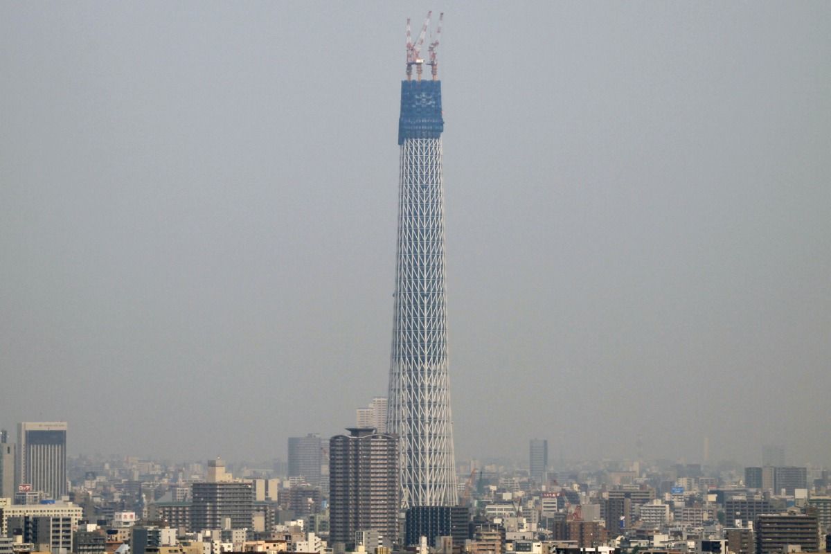 10年5月4日の東京スカイツリー 自宅から 東京スカイツリー定点観測所