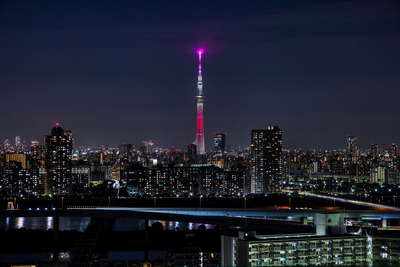 SDGsの17色をイメージした特別ライティング