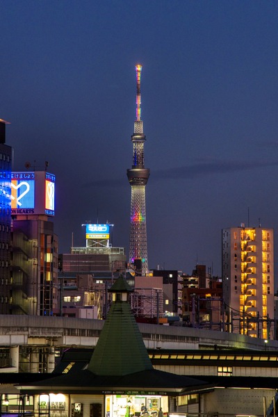日暮里から見た東京スカイツリー