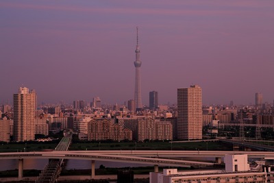 朝焼けと東京スカイツリー