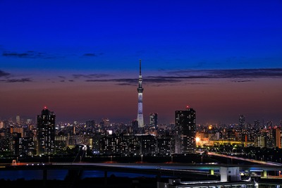 トワイライトタイムの東京スカイツリー