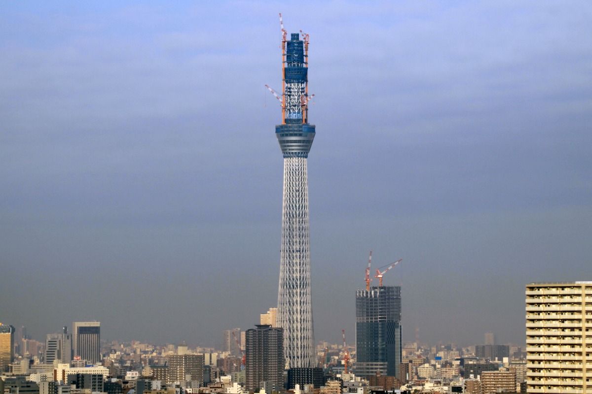 10年11月25日の東京スカイツリー 自宅から 東京スカイツリー定点観測所
