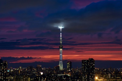 夕焼けと東京スカイツリー