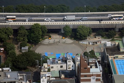 隅田川花火大会「墨田公園の場所取り」