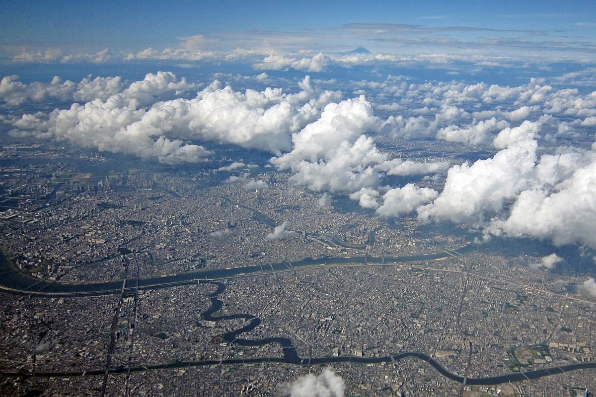 飛行機から見た東京スカイツリー 東京スカイツリー定点観測所