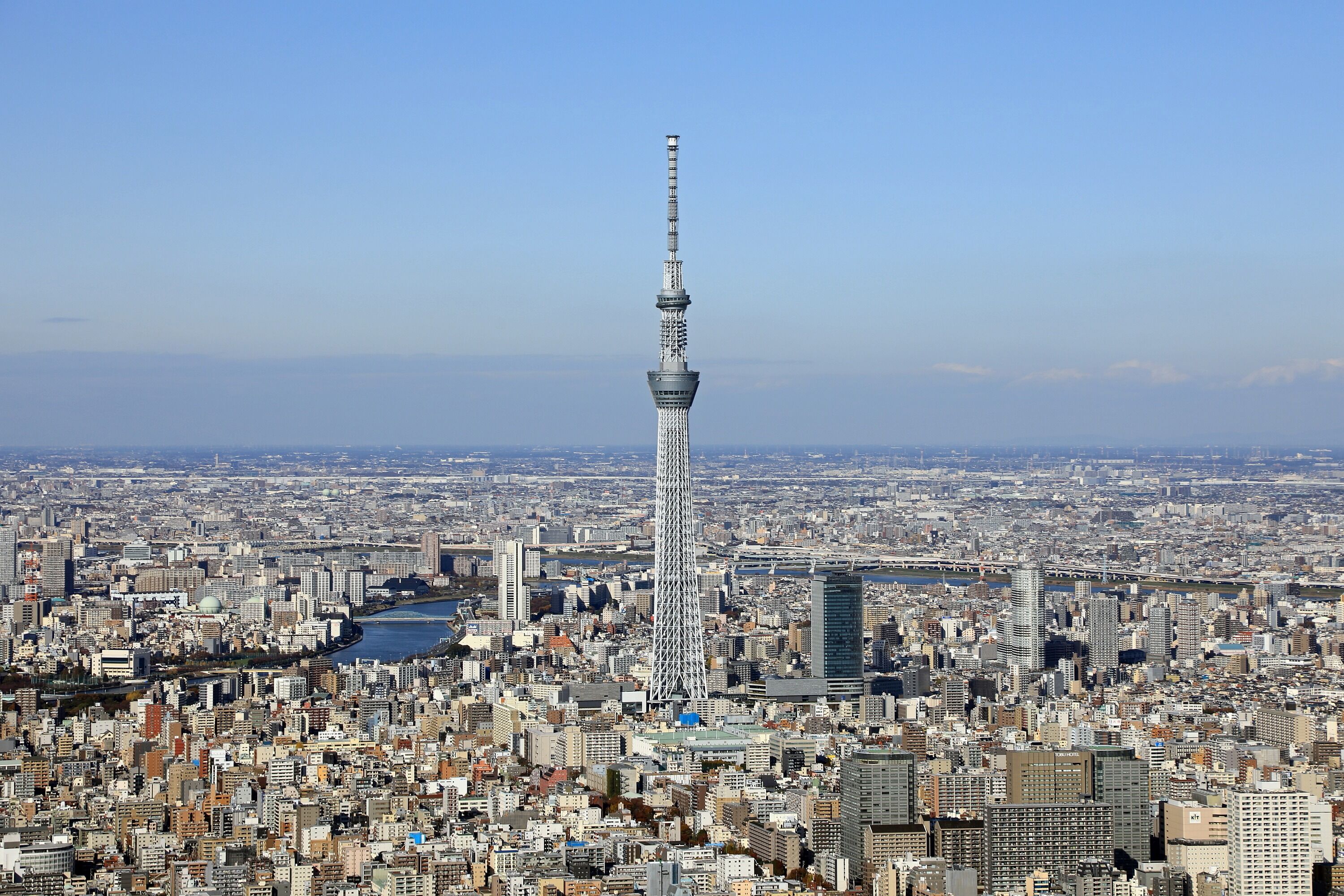 東京スカイツリーの空撮 その1 19年11月30日 東京スカイツリー定点観測所
