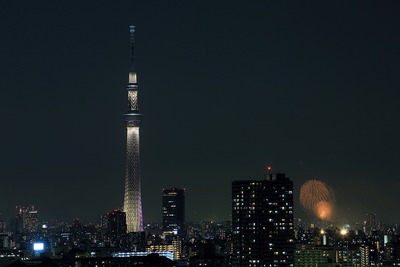 東京スカイツリーと花火大会