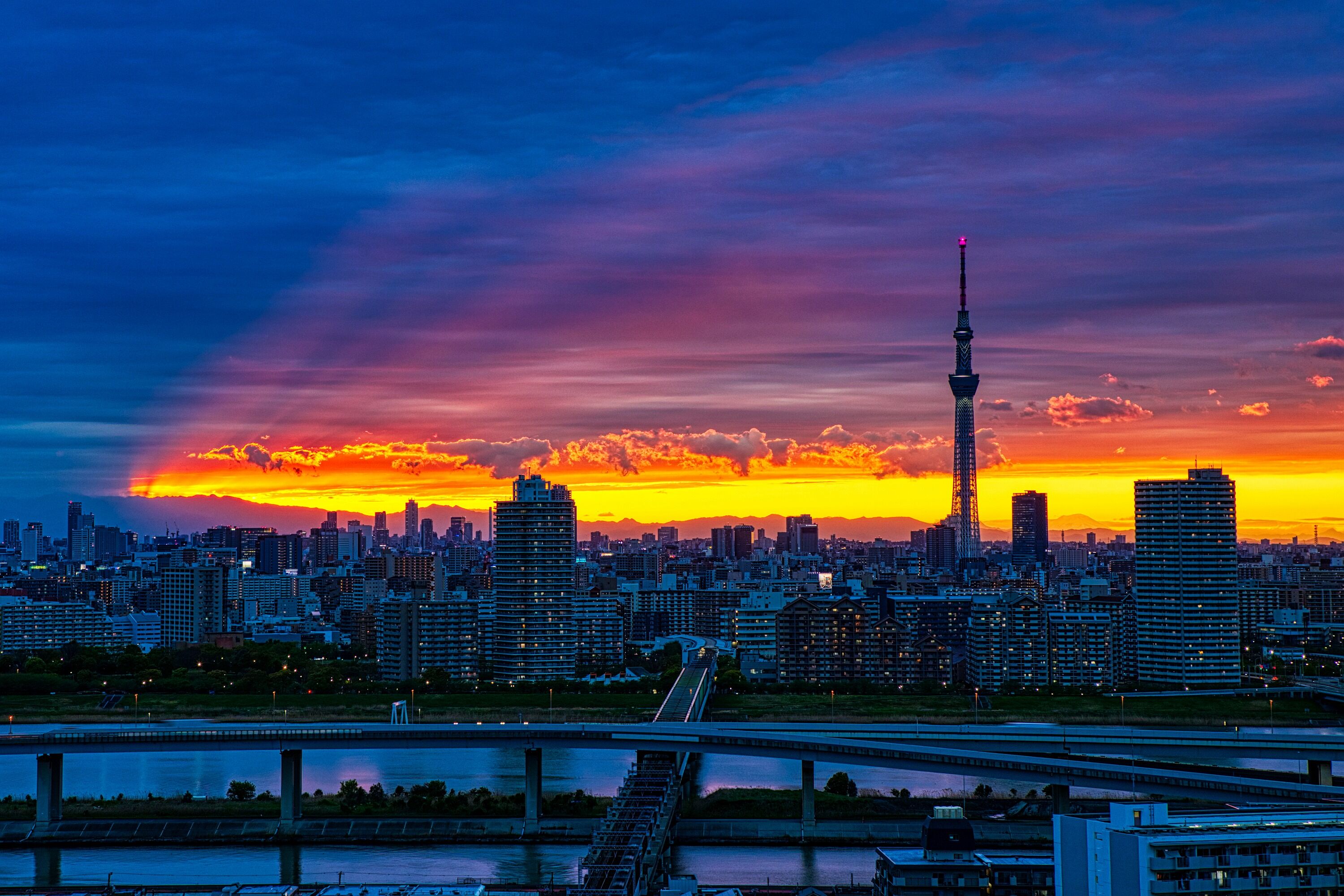 夕焼けと東京スカイツリー 年4月22日 東京スカイツリー定点観測所