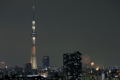 東京スカイツリーと花火大会