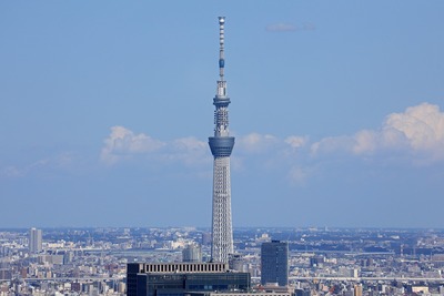 東京タワーから見た東京スカイツリー