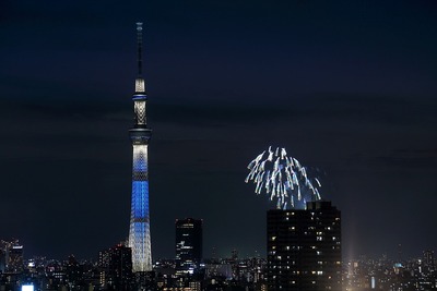東京スカイツリーと隅田川花火大会