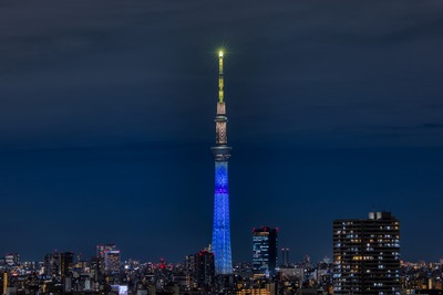ソラカラちゃんをイメージしたライティング