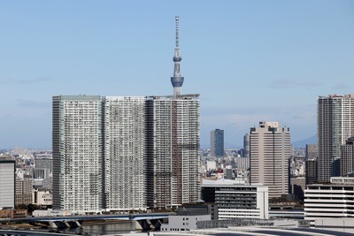 フジテレビから見た東京スカイツリー