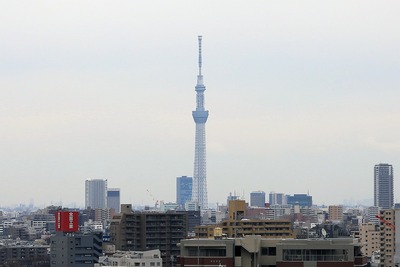 豊島区新庁舎から見た東京スカイツリー