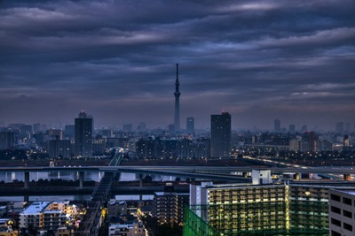 夜明けの東京スカイツリー
