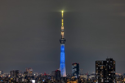 ソラカラちゃんをイメージした特別ライティング