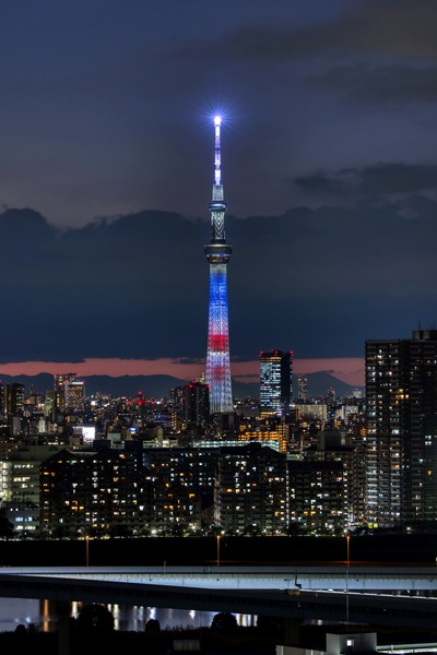 アメリカ合衆国の国旗をイメージした特別ライティング