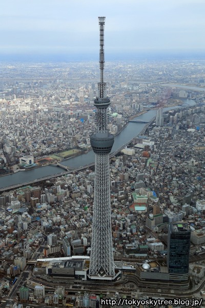 東京スカイツリーの空撮