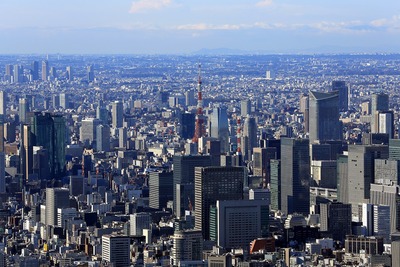 東京スカイツリーから見た東京タワー