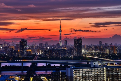 東京スカイツリー夕景