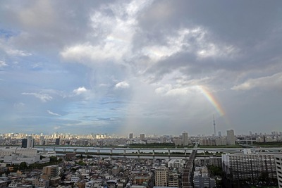 虹と東京スカイツリー