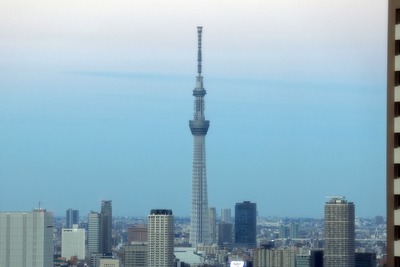 世界貿易センタービルから見た東京スカイツリー