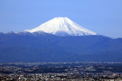 東京スカイツリーから見た富士山