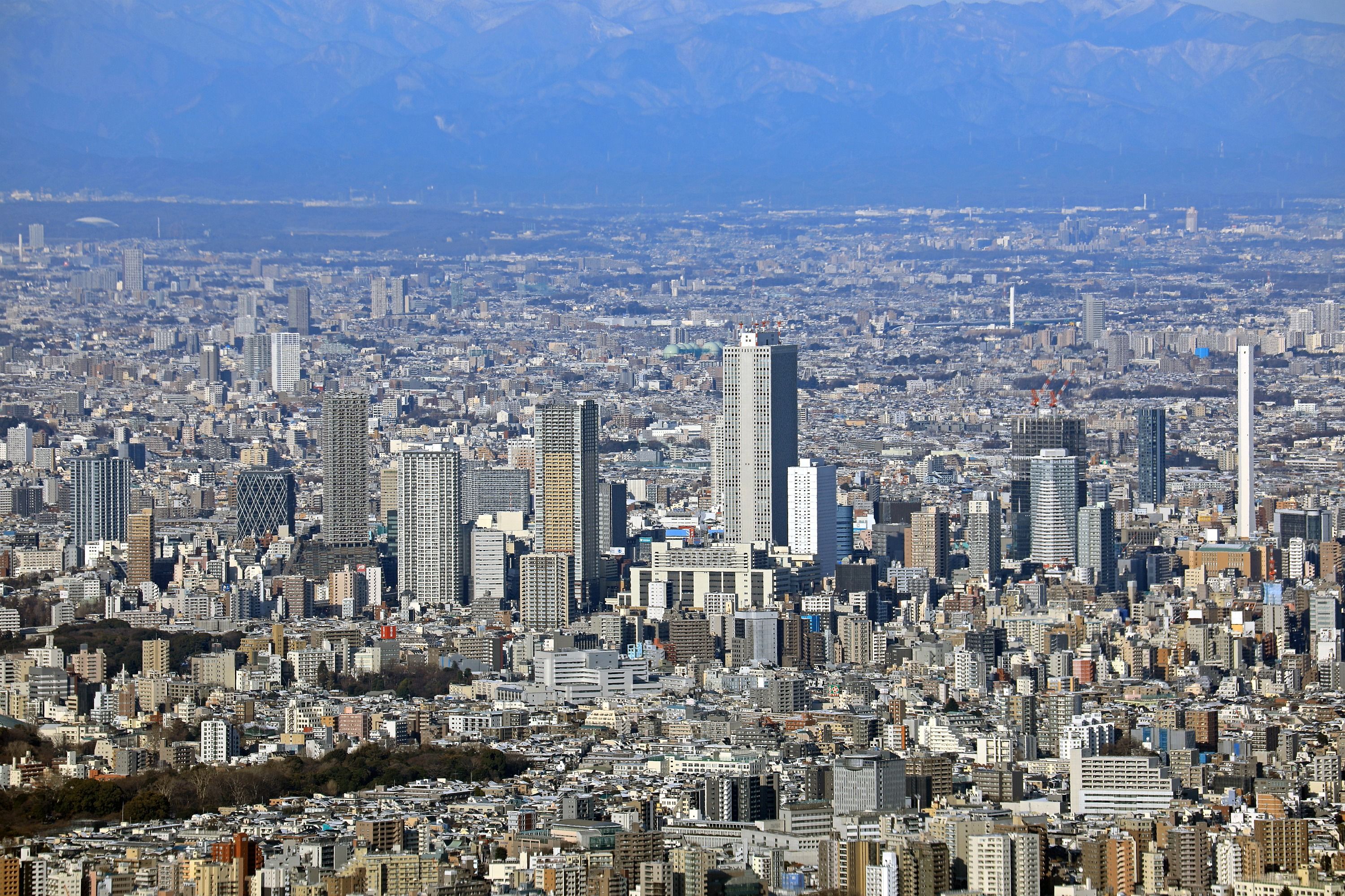 天望回廊から見た池袋の超高層ビル群 19年2月10日 東京スカイツリー定点観測所