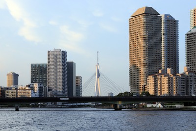 中央大橋と東京スカイツリー