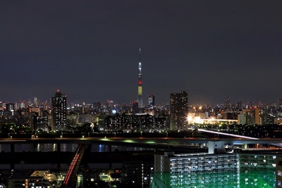 東京スカイツリー夜景「ベルギー国旗」