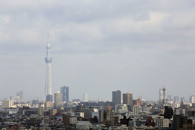 ホテルエミオン東京ベイの19階から見た東京スカイツリー