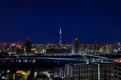 深夜の東京スカイツリー