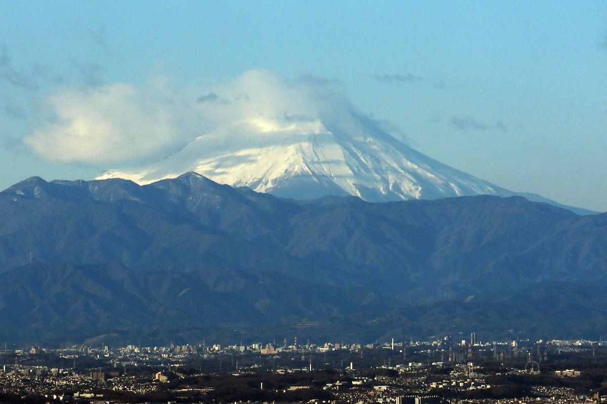 東京スカイツリーから見た富士山 15年元旦 東京スカイツリー定点観測所