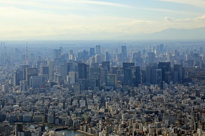 天望回廊から見た東京超高層ビル群