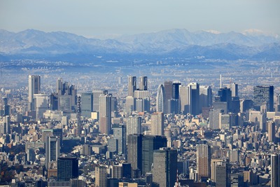 天望回廊から見た新宿方面