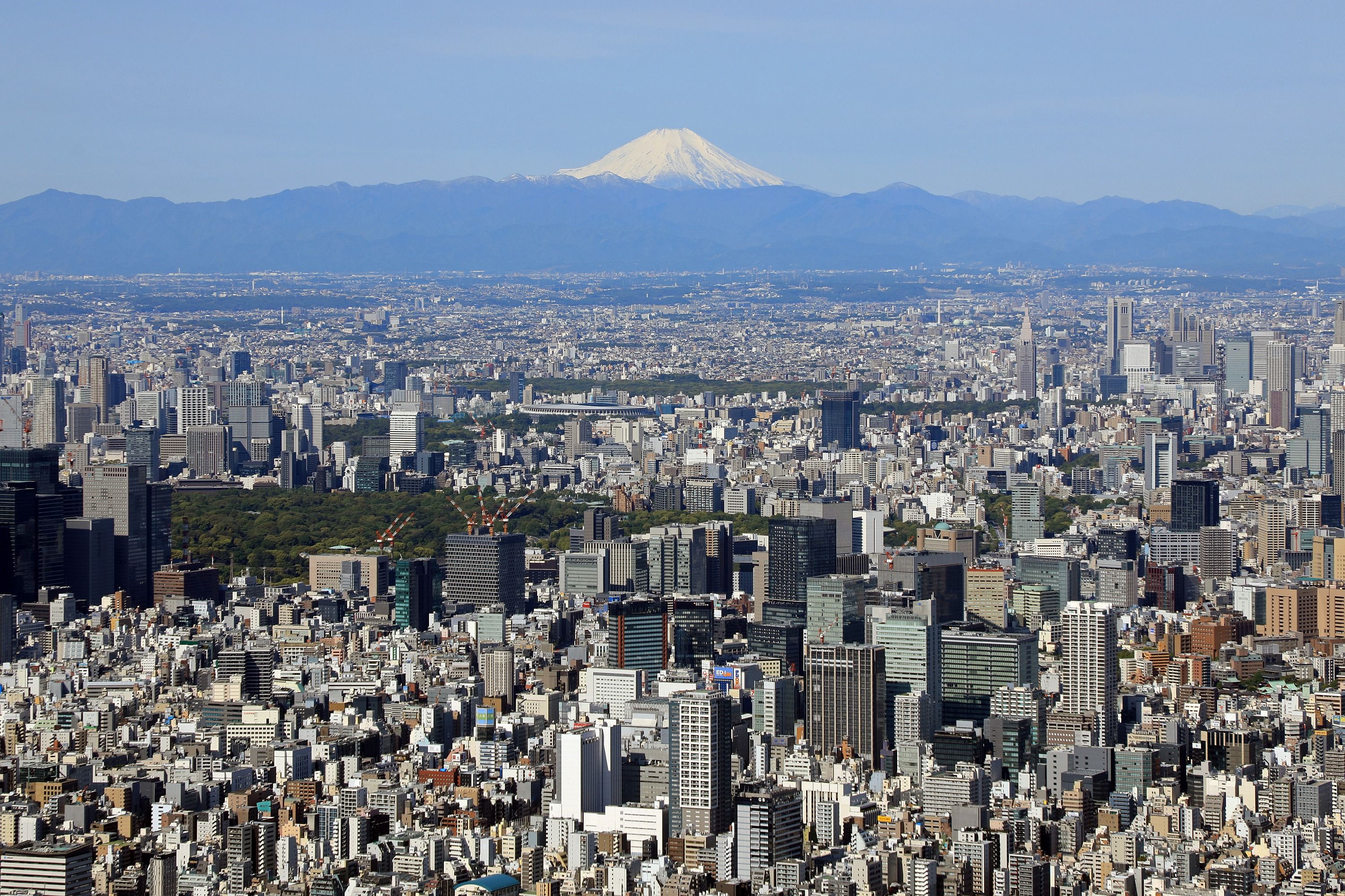 東京スカイツリーから見た富士山 19年4月28日 東京スカイツリー定点観測所