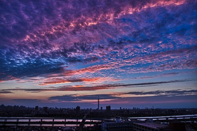 夕焼けと東京スカイツリー