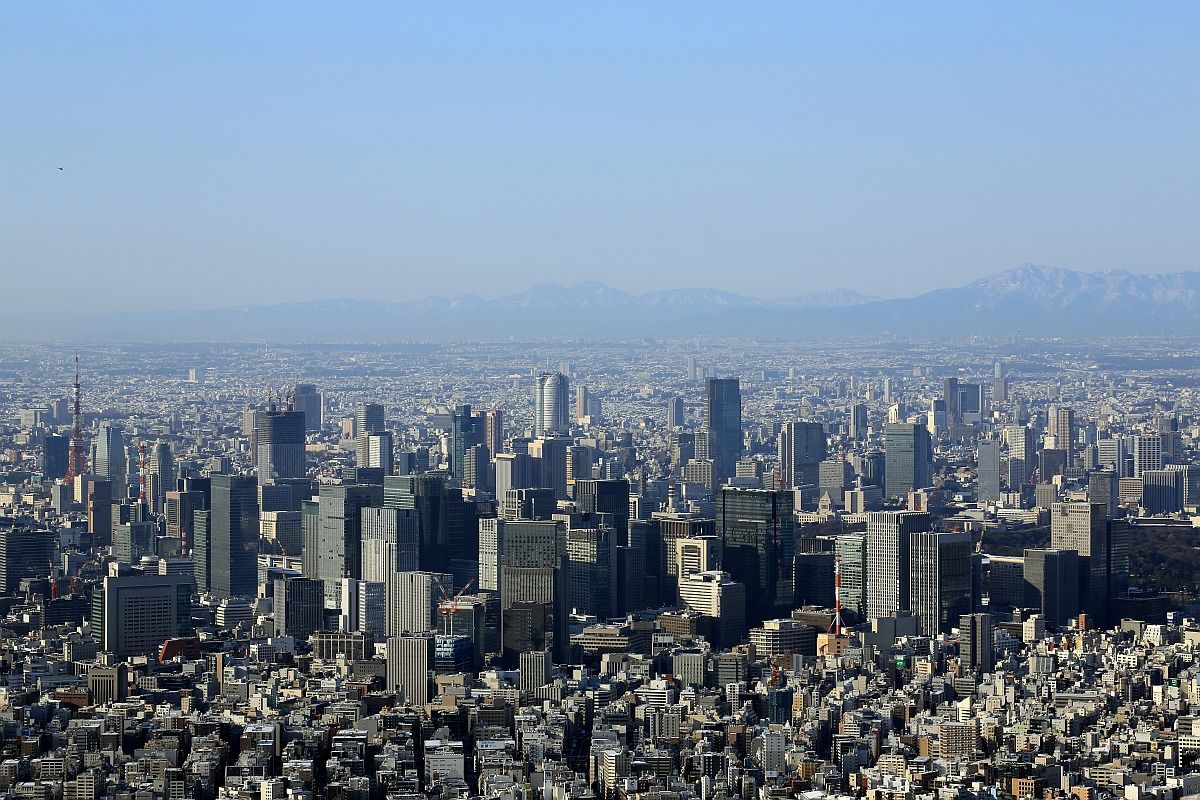 東京スカイツリーから見た東京都心の超高層ビル群 東京スカイツリー定点観測所