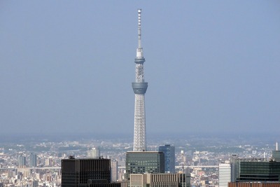 六本木ヒルズから見た東京スカイツリー