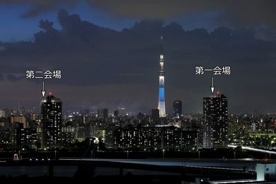 東京スカイツリーと隅田川花火大会