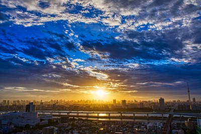 夕焼けと東京スカイツリー
