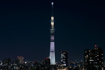 東京スカイツリー特別ライティング「ホワイトショコラ」