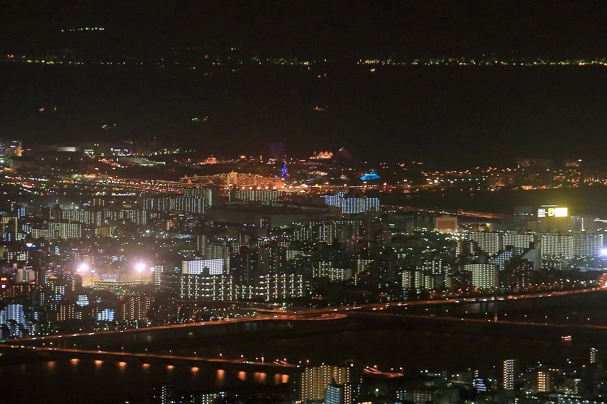 東京スカイツリーから東京ディズニーランド方面の夜景 12年6月7日 東京スカイツリー定点観測所