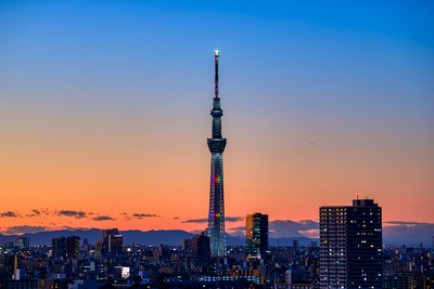 夕焼けと東京スカイツリー