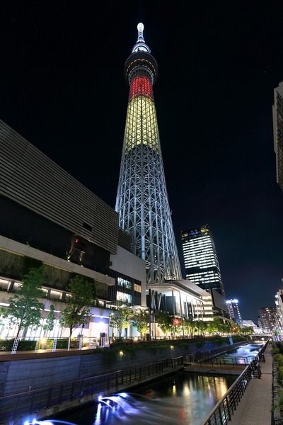 東京スカイツリー夜景「ベルギー国旗」